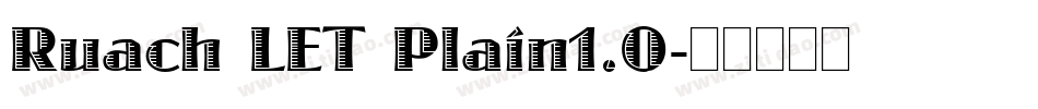 Ruach LET Plain1.0字体转换